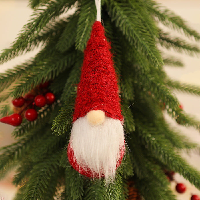 Wholesale Christmas Decorations Christmas Knitted Small Pendant Christmas Tree Faceless Old Man Doll Pendant Small Hanging