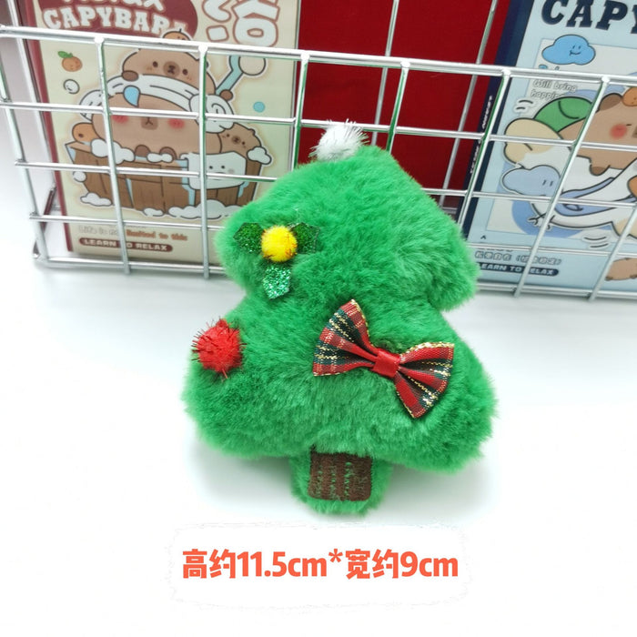 Wholesale Cartoon Christmas Doll Plush Pendant Brooch Accessories  Christmas Tree Old Man Snowman Doll Festival Decoration