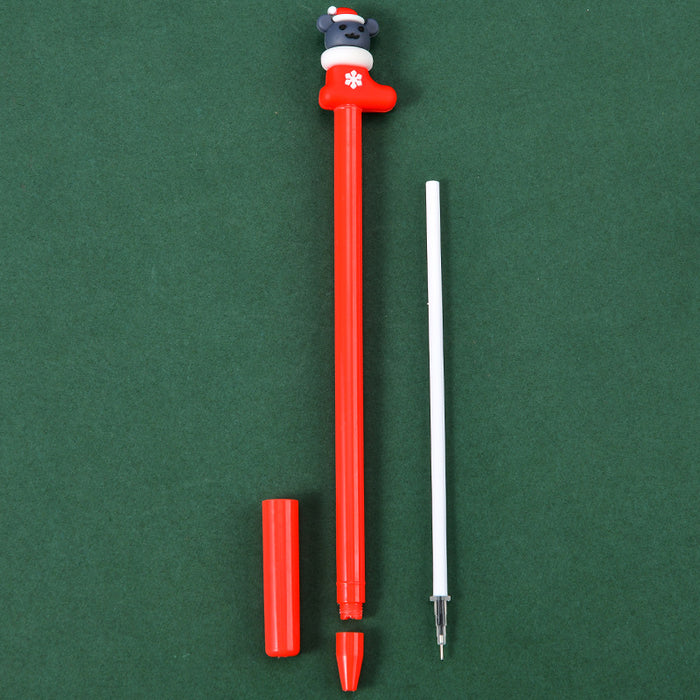 Wholesale Christmas gel pen carbon pen primary school student gift prize Christmas stationery gift water pen