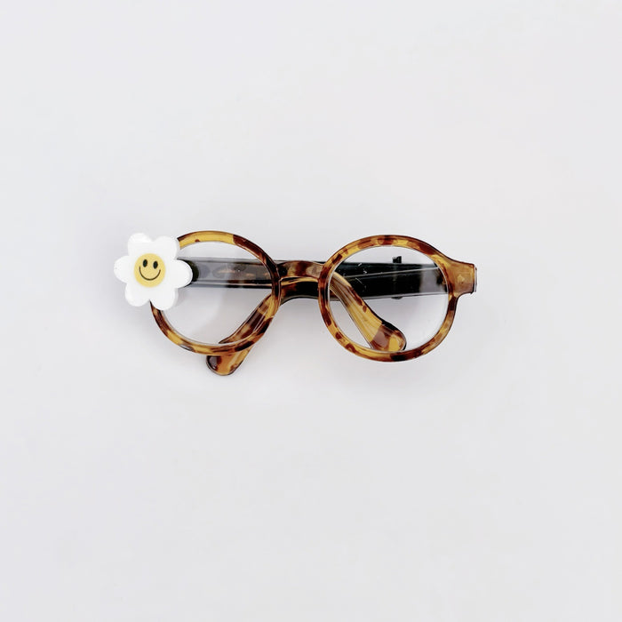 Wholesale Smiley face glasses design hair clip