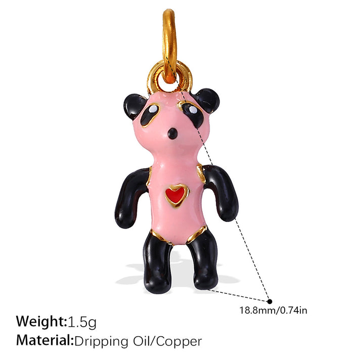 Wholesale Cartoon Cute Stereo Elephant Puppy Oil Dripping Pendant Decorative Accessories Mobile Phone Pendant