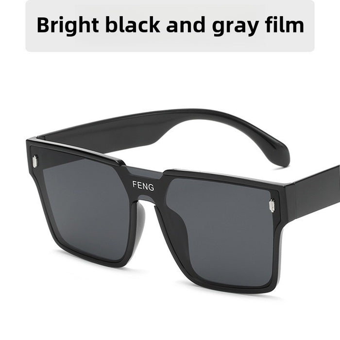 Wholesale Advanced retro large frame integrated lens sunglasses, women's UV resistant sunglasses, glasses