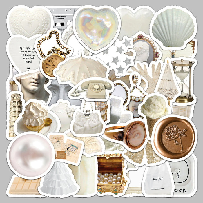 Wholesale 50 white stickers  phone case Decorative Stickers