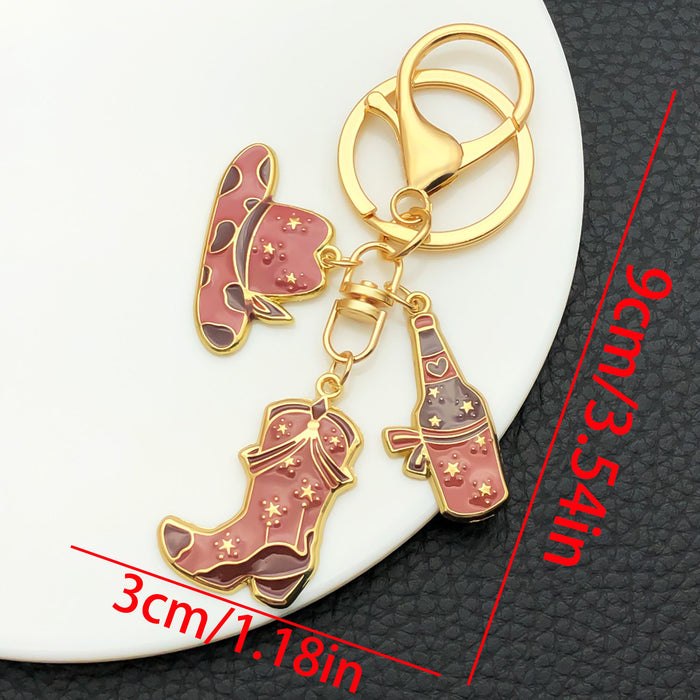 Wholesale Oil-dripping hat pistol metal keychain