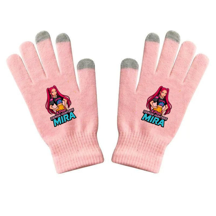 Wholesale Warm Touchscreen Gloves Printed Knitted Gloves
