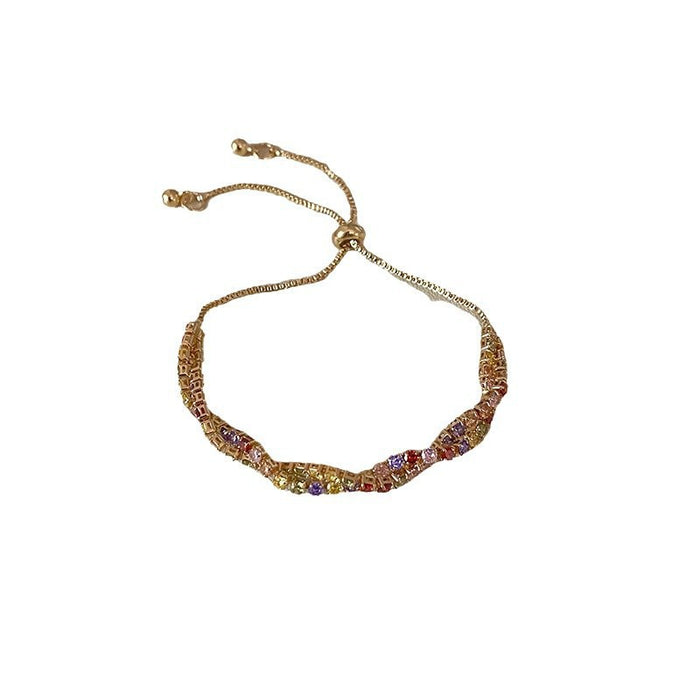 Wholesale Flash Color Zircon Bracelet Women's High-end Sense Bracelet