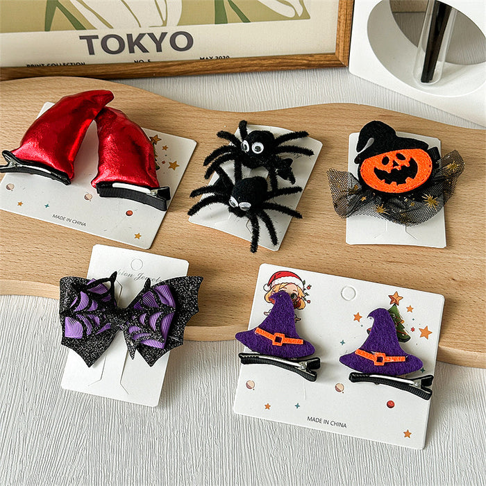 Wholesale Halloween New  Hairpin,   Pumpkin Headdress,  Holiday Supplies,  Mesh Little Monster Hairpin,  Funny Little Gift