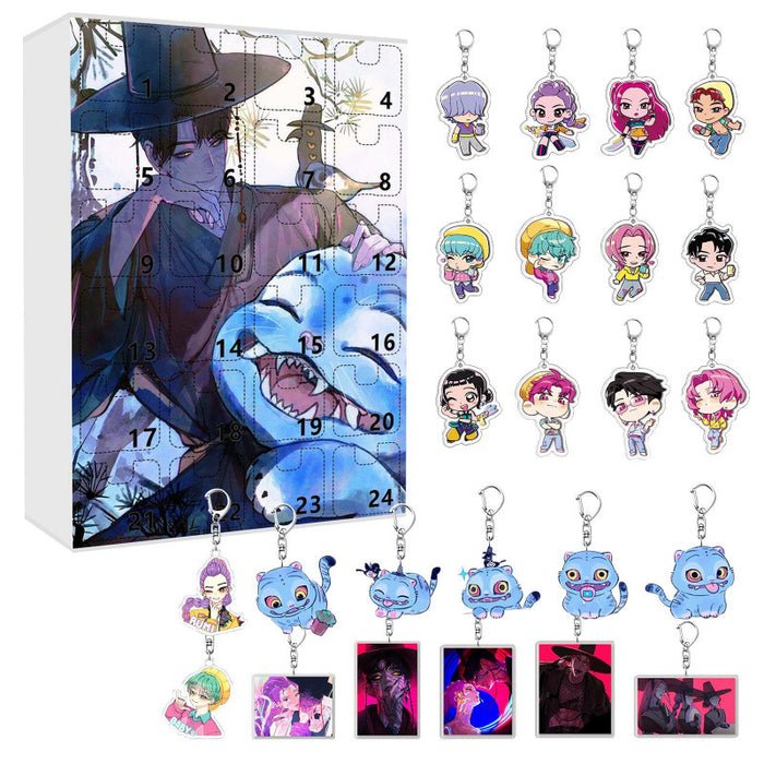 Wholesale KPOP Christmas Countdown Calendar Blind Box Backpack Keychain Acrylic Ornament Gift Box