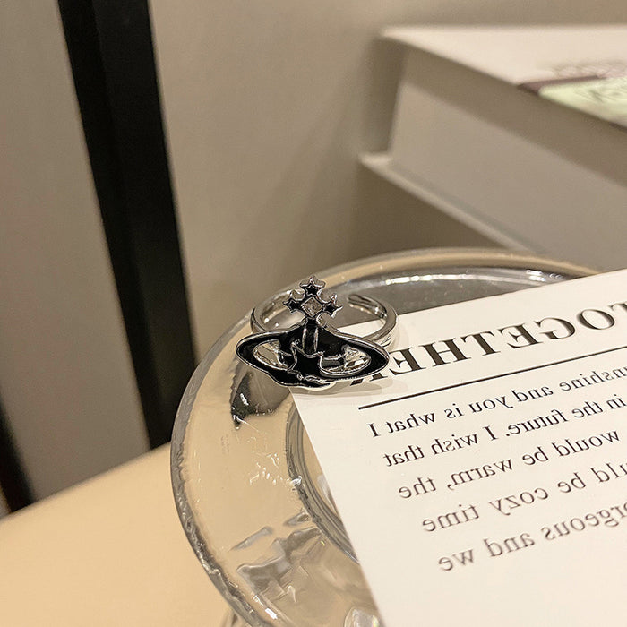 Wholesale European and American fashionable open mouth ring versatile, niche design, high-end and personalized temperament ring