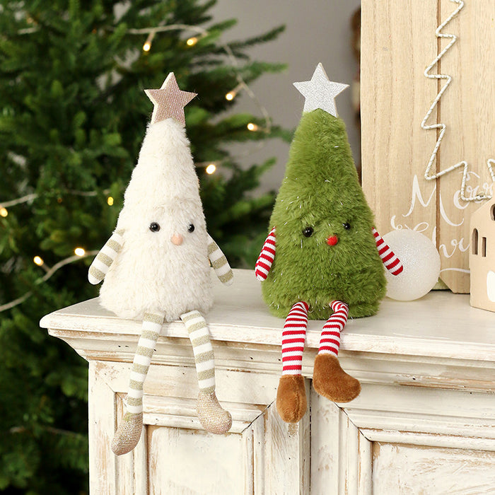 Wholesale Christmas Decorations Cute Plush Christmas Tree Doll Home Party Doll Ornaments