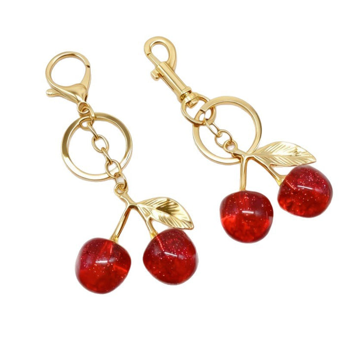Wholesale Cherry Keychains Simulation Fruit Bag Pendant