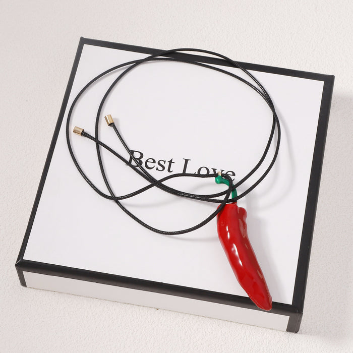 Wholesale pepper personality alloy enamel simulation fruit and vegetable pendant
