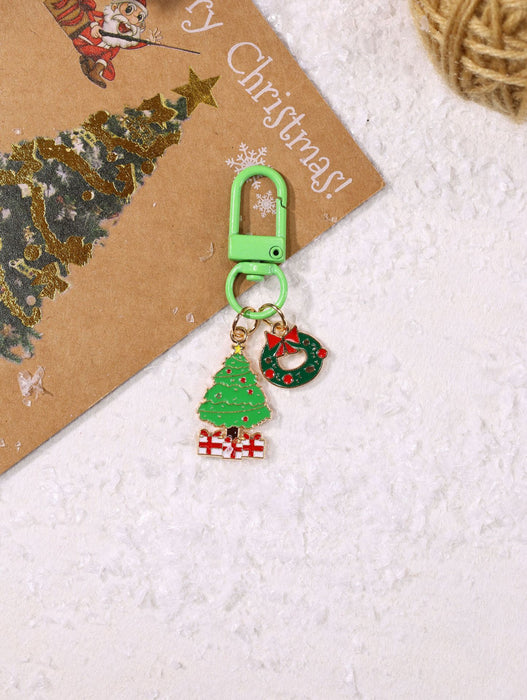 Wholesale  keychain creative cartoon car keychain schoolbag pendant Christmas gift