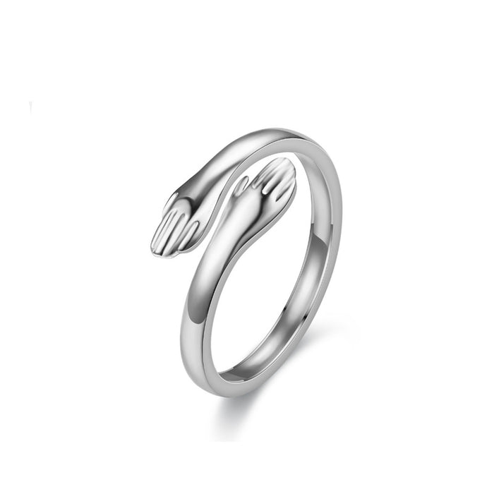 Wholesale Trendy, fashionable and versatile titanium steel ring men's open ring
