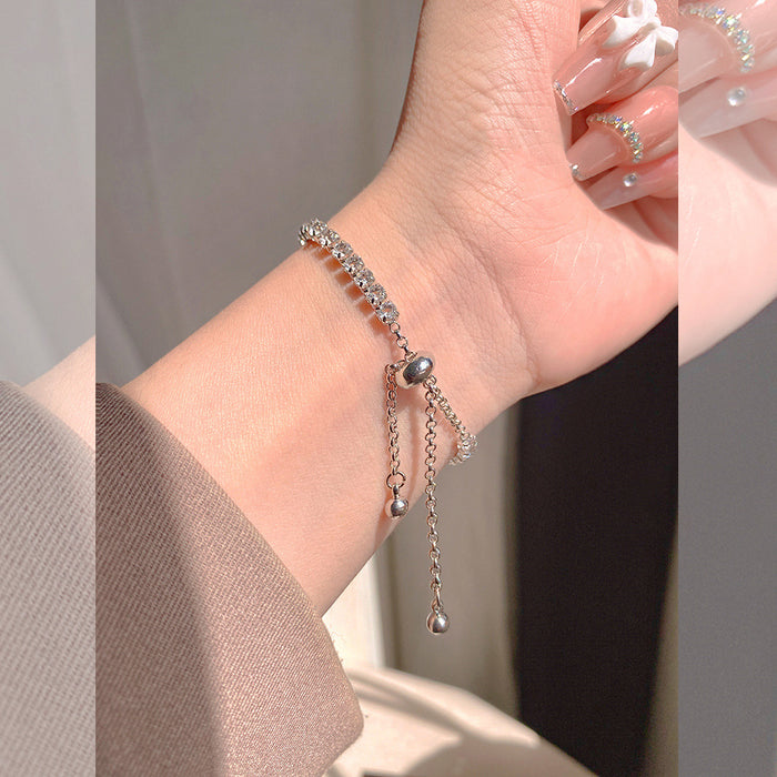 Wholesale Zircon bracelet for women, high-end, full of diamonds, personality, versatile hand accessories, cool style, niche temperament bracelet for women