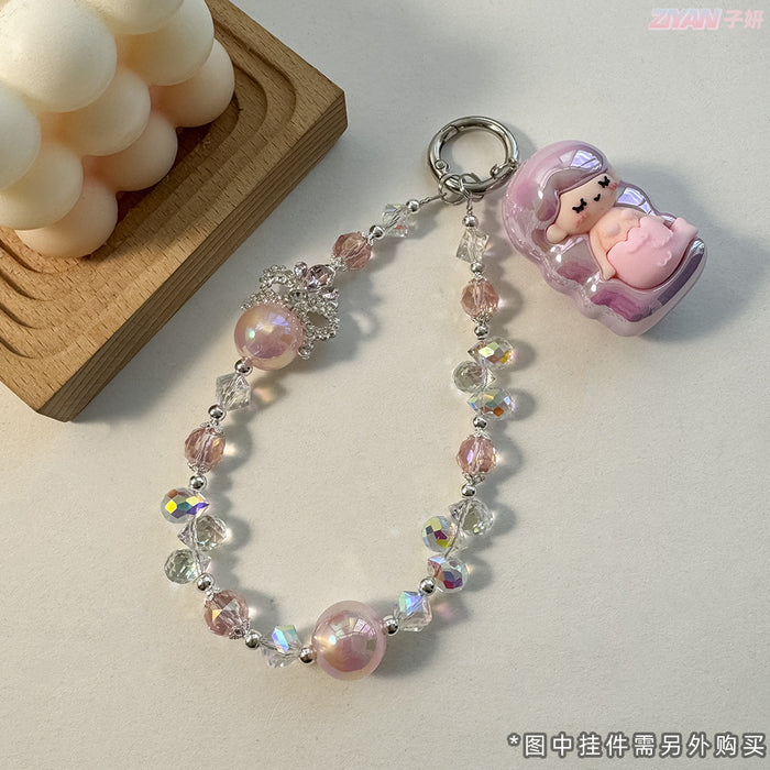 Wholesale Alloy Crown Bag Hanging Crystal Car Keychain Mobile Phone Chain Hanging Accessories