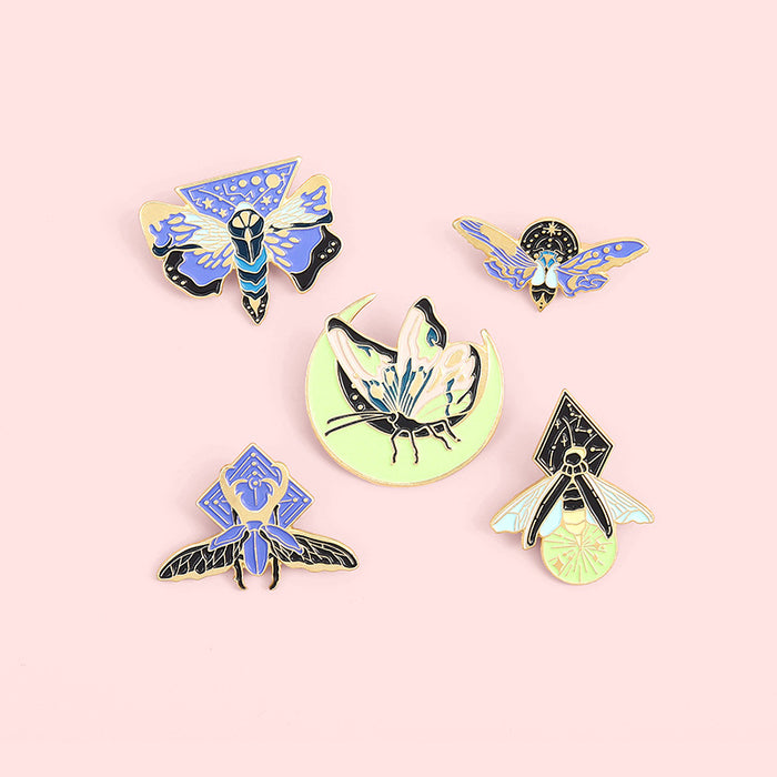 Wholesale Luminous Brooch Personalized Design Butterfly Moon Shape JDC-BC-BL020