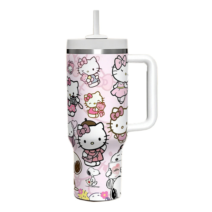 Wholesale 40oz Large Capacity Kitten Big Mac Ice Cup Double-layer Vacuum Car Cup