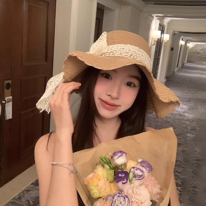 Wholesale New sun hat, outdoor sun protection fisherman hat, fashionable and versatile, ponytail hole duck tongue sun hat