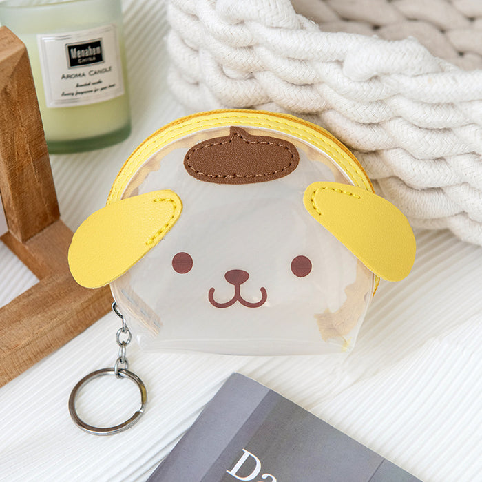 Wholesale Casual Transparent Jelly Anime Cartoon Coin Purse Earphone Storage Pouch