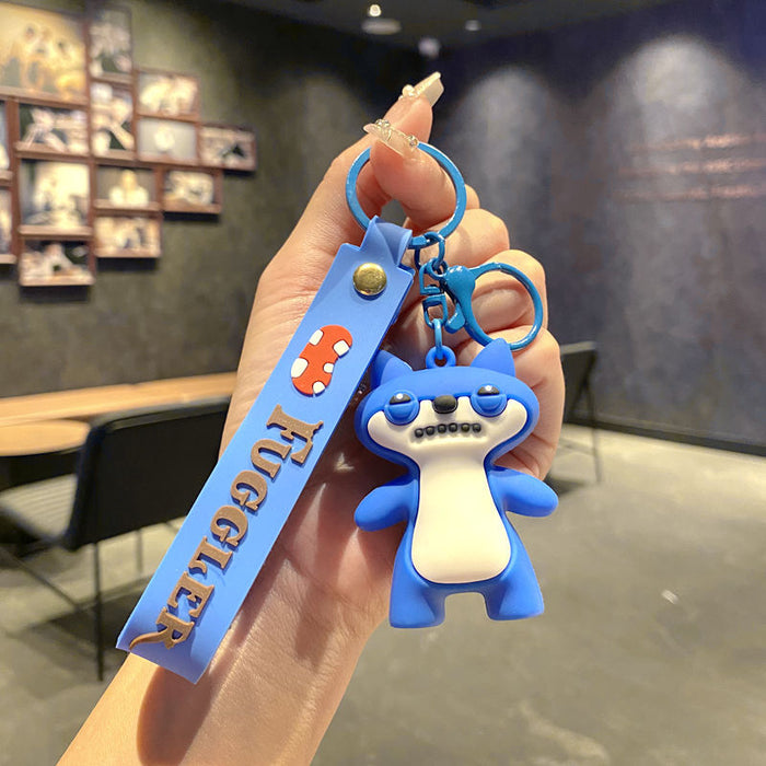 Wholesale Funny cute tooth monster cartoon keychain tooth monster pendant