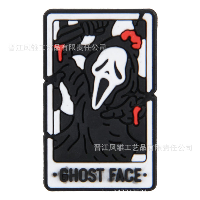 Wholesale 50pcs Horror Tarot  Series Shoes Charms Accessories Slippers Accessories Patch Decorative Shoe Buckle