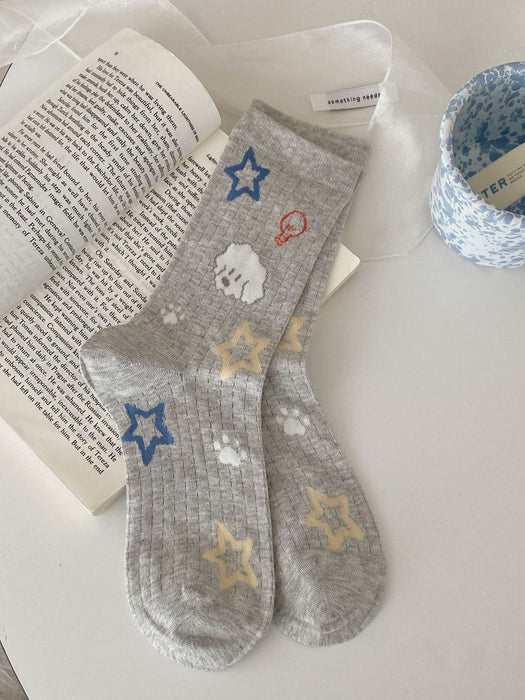 Wholesale Cute cartoon socks with mesh, breathable, sweat absorbing, boneless cotton socks