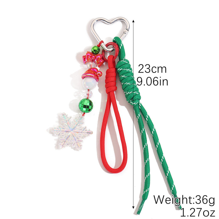 Wholesale Christmas-themed woven rope keychain bag charm