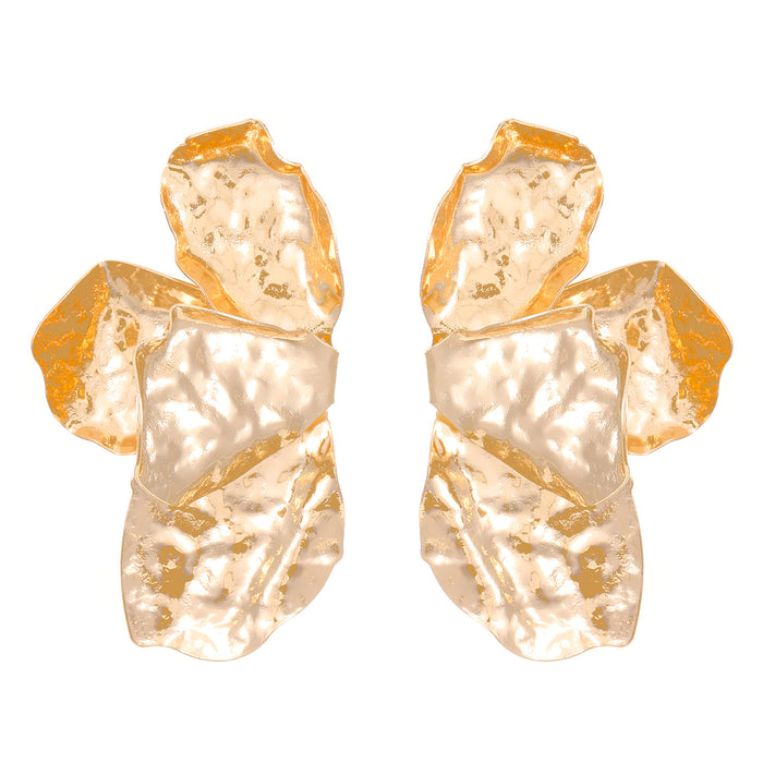 Wholesale Exaggerated Flower Alloy Earrings JDC-ES-MiaoYa007