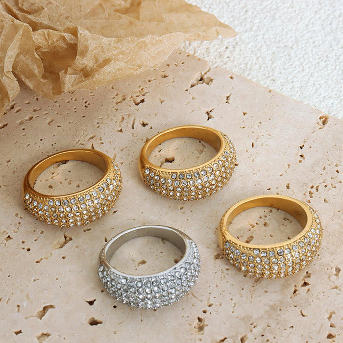 Wholesale Starry Sky Full-Diamond Titanium Rings