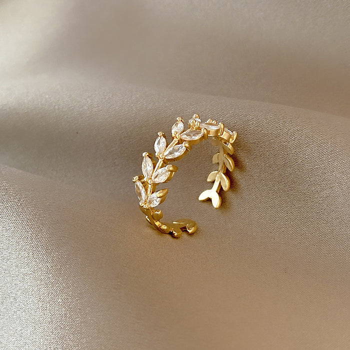 Wholesale Butterfly ring inlaid with zircon