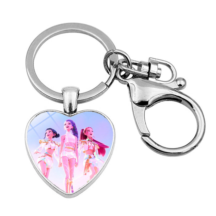 Wholesale Cartoon Heart Pendant Keychain Charm