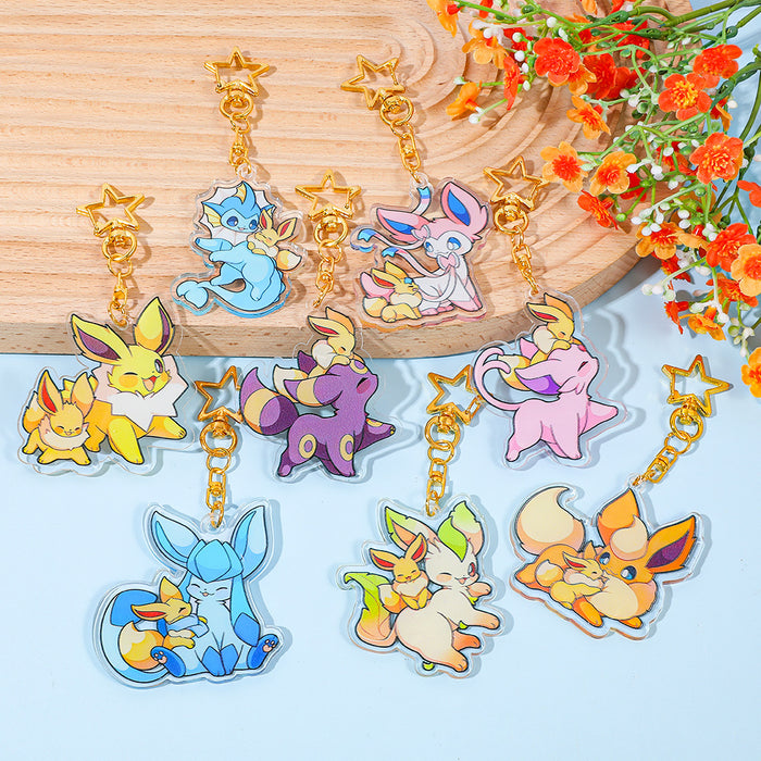 Wholesale Double-Sided Acrylic Peripheral Cute Cartoon Keychain Pendant