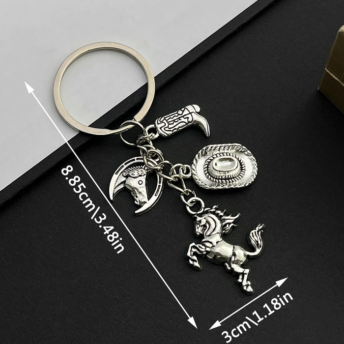 Wholesale Oil-dripping hat pistol metal keychain