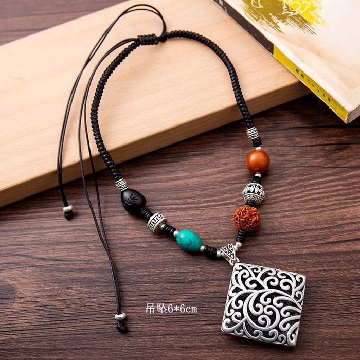 Wholesale Women's choker necklace Cotton and Linen Accessories Pendant