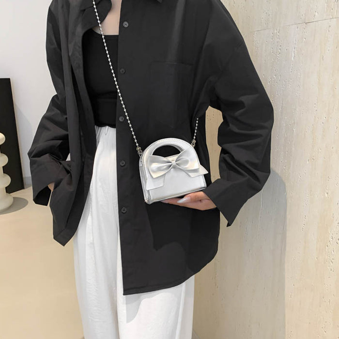 Wholesale Children's bag new fashion bow handbag niche candy color mini crossbody bag