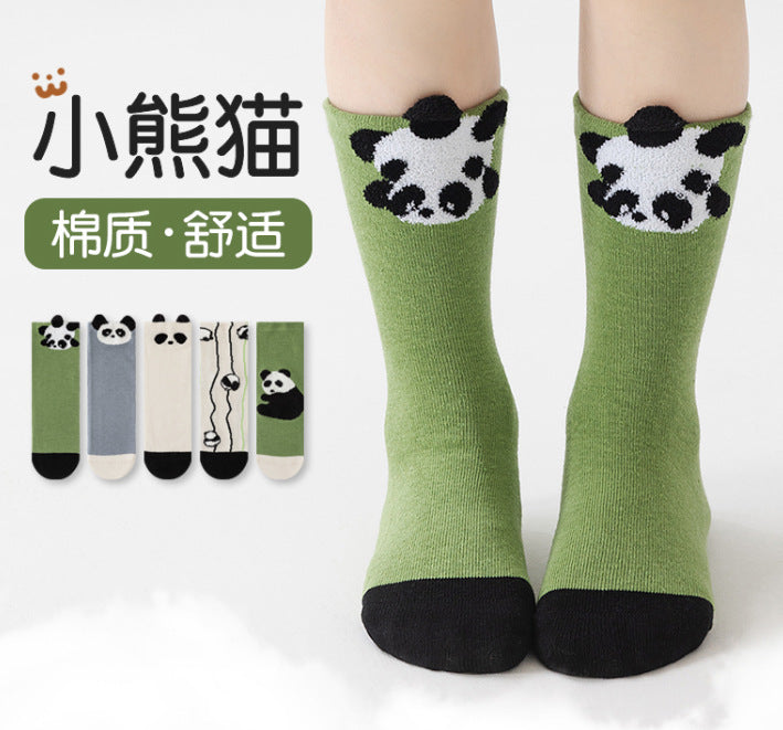 Wholesale New Autumn and Winter Cartoon Girls' Calf Socks Straight Board Socks Cute Cartoon Children's Trend Straight Tube Cotton Socks JDC-SK-SL010