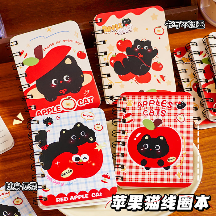 Wholesale Cartoon Cat Pattern A7 Pocket Notebook Trendy Cute Coil Notepad