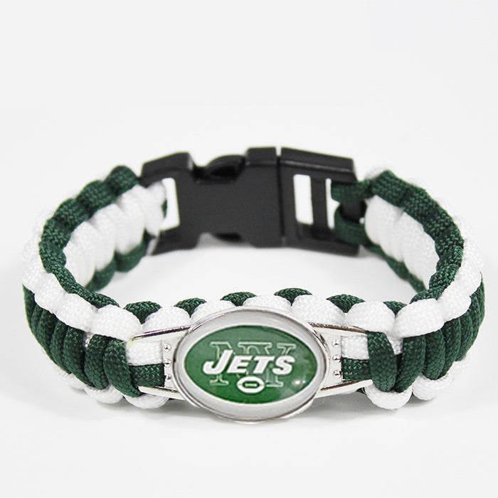 Wholesale Football  Alloy Buckle Woven Bracelet