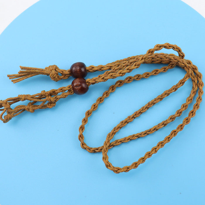 Wholesale Adjustable retractable mesh bag DIY hand woven pendant necklace