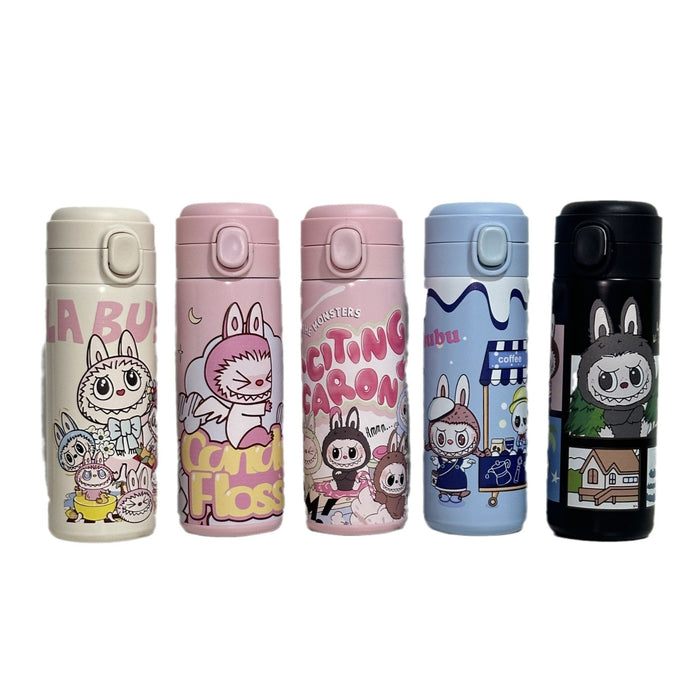 Wholesale Cartoon Thermos Cup Large Capacity Buckle Cup Cartoon Stainless Steel Pea Cup