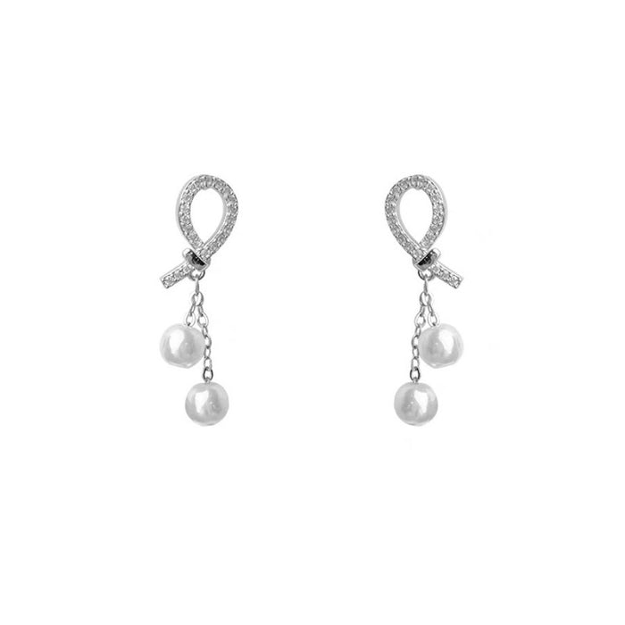 Wholesale Zirconia pearl earrings with unique and beautiful style
