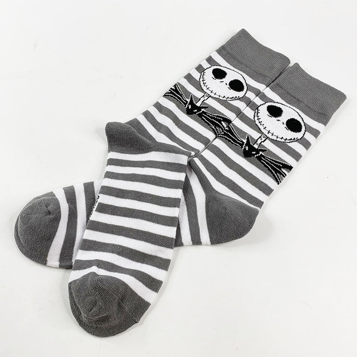 Wholesale Cartoon Striped Simple Middle Tube Cotton Socks JDC-SK-YiYan078