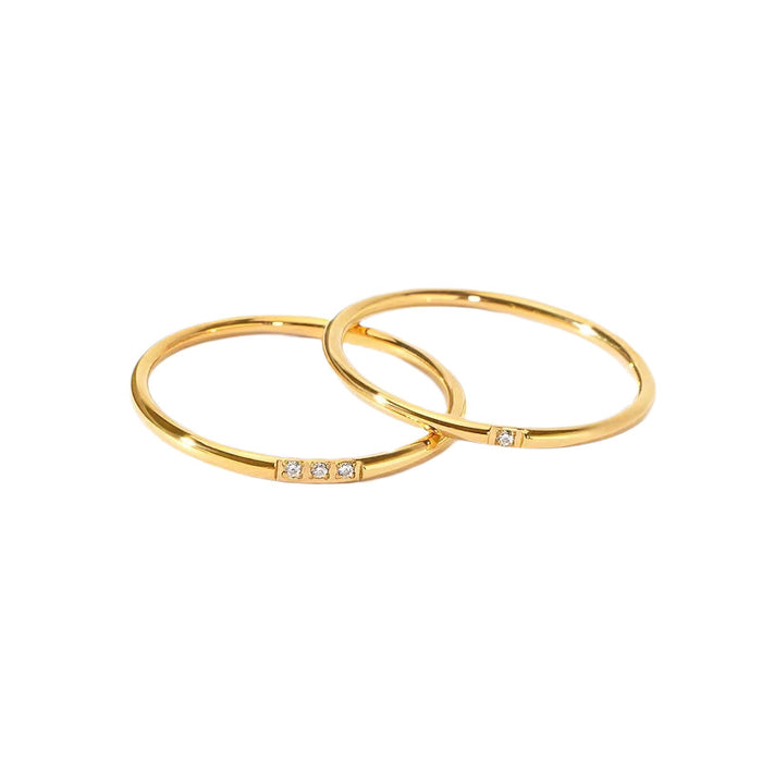 Wholesale Niche diamond wedding rings,  minimalist and understated style   titanium steel index and pinky finger rings