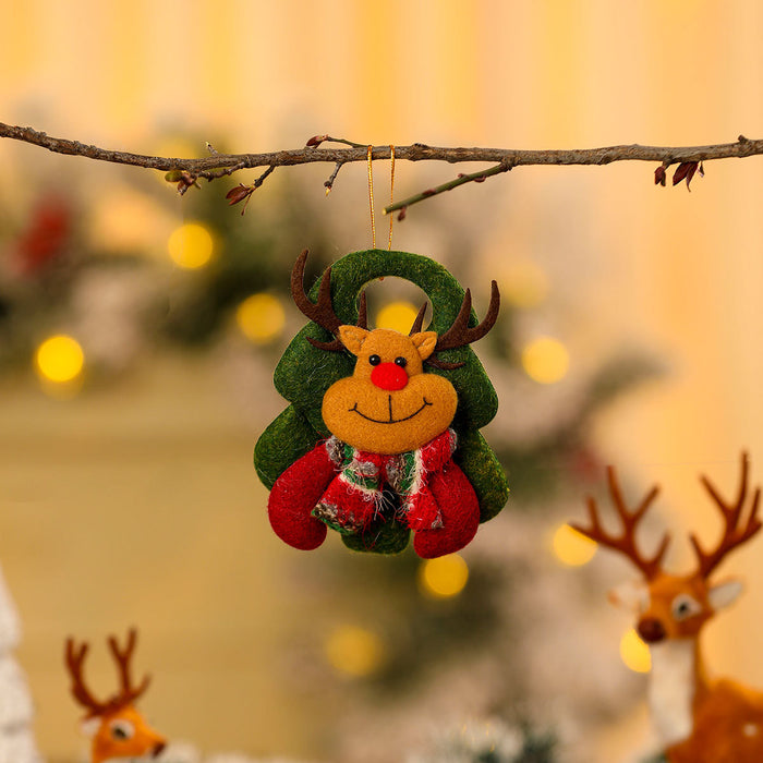 Wholesale Tree-Shaped Christmas Decorations, Christmas Tree Pendants, Christmas Fabric Doll Pendants, Christmas Doll Pendants