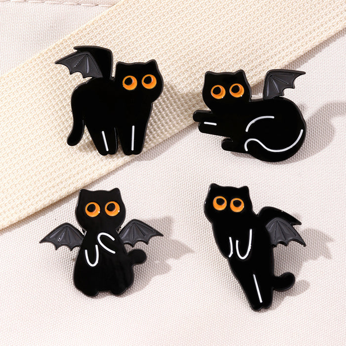 Wholesale Cute Black Cat Series Animal Brooches