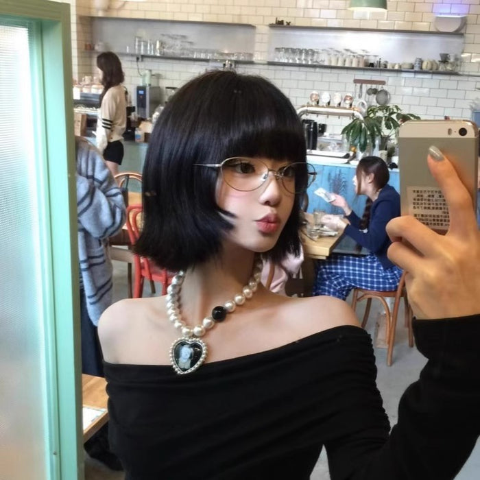 Wholesale Metallic silver glasses with cool anti blue light and prescription for myopia and flat lenses