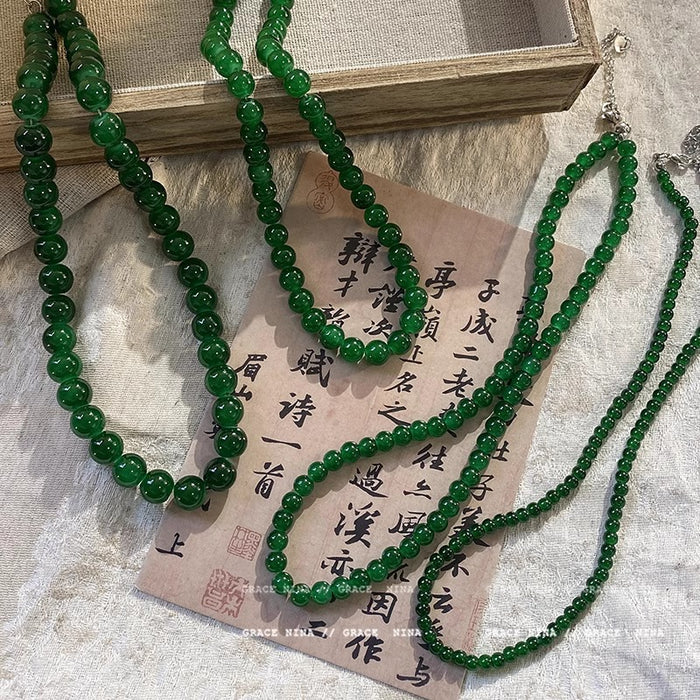 Wholesale Beaded collarbone chain, high-end necklace, niche, light luxury necklace