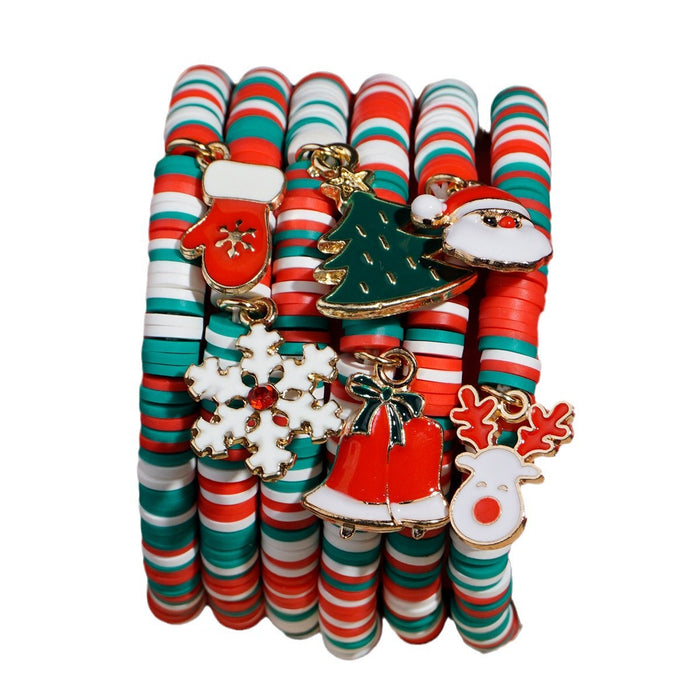 Wholesale Beaded Letter Combination Christmas Bracelet