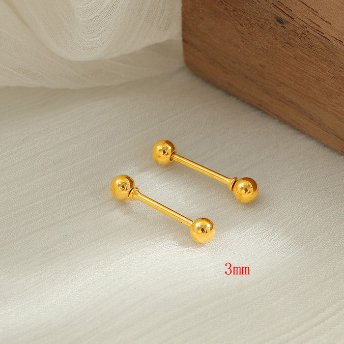 Wholesale  Anti-loss heart-shaped earrings  colorfast   small and exquisite titanium steel earrings